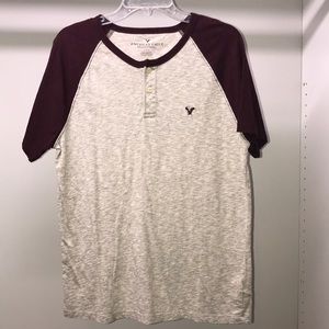 American Eagle Henley Short Sleeve